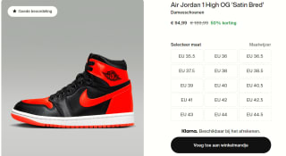 Air Jordan 1 High OG 'Satin Bred' dames sneakers voor €94,99 in de Nike store