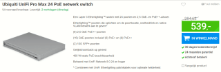 Ubiquiti UniFi Pro Max 24 PoE netwerk switch voor €539 bij Megekko