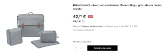 Bébé Confort - Bolsa con cambiador Modern Bag por 42.99€