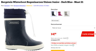 Bergstein Kids Winterboots voor €15 bij Bol