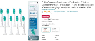Philips Sonicare Opzetborstels ProResults - 8 Stuks - Standaardformaat voor €24,99 bij Amazon