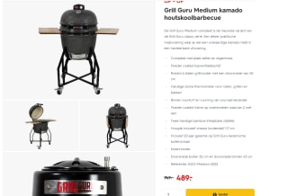 Grill Guru Medium kamado houtskoolbarbecue voor €489 bij de Hema