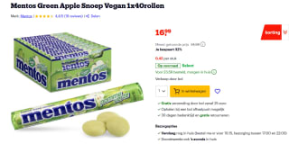 Mentos Appel - Doos met 40 rollen voor €16,99 bij Bol