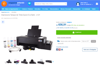 Impressora da Epson, modelo EcoTank - R$ 656,91