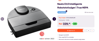 Neato D10 robotstofzuiger voor €329,95 bij iBood