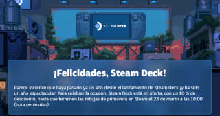 SteamDeck -10% todos los modelos