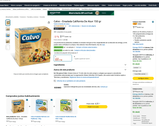 2 Ensalada Calvo California de Atun 150 gr por solo 1,98€