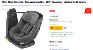 Maxi-Cosi AxissFix i-Size Autostoeltje voor €219