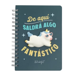 Mr. Wonderful Libreta unicornio De aquí saldrá algo fantástico por 5,95€
