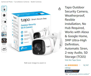 Shop Tapo outdoor security camera from Amazon for £32.99