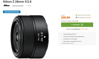 Nikon Z 28mm f/2.8 objectief voor €220 bij Cameraland