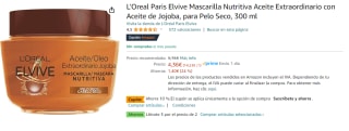 3 Botes de ELVIVE Aceite Extraordinario Jojoba Mascarilla Nutritiva para Pelo Seco por 7.63€