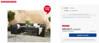 Hasta 60% dto en muebles de jardín