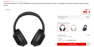 Auriculares inalámbricos Sony WH-1000XM4 por 189€