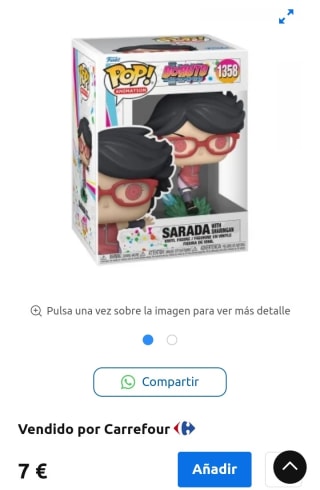 Funko Pop Boruto Sarada Sharingan por 7€.