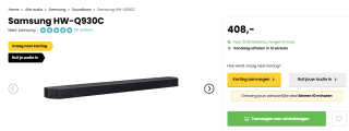 SAMSUNG HW-Q930C/ZF Soundbar Dolby Atmos voor €408 bij HelloTV