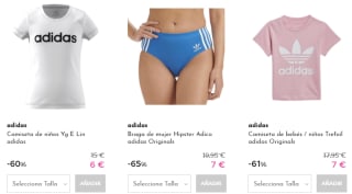 ADIDAS - Prendas hasta 10€ (dto hasta 66%)