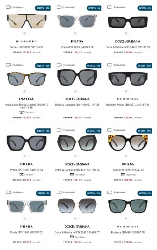 Hasta un 40% de Descuento en Gafas de sol.