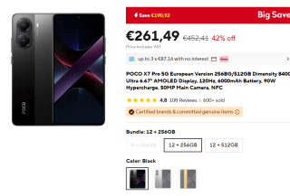 Poco X7 Pro 8GB/256GB Zwart voor €261,49 bij Aliexpress
