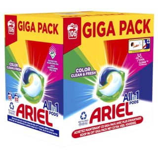Ariel Color Clean & Fresh All-in-1 Pods Gigapack met 106 stuks voor €22,49 bij Kruidvat
