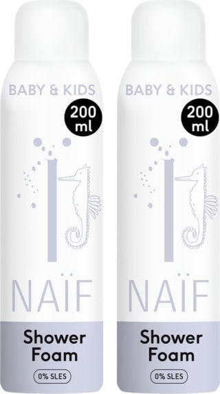 2x 200 ml Naïf Happy Doucheschuim voor €11,50