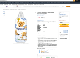 Mimosin Suavizante Concentrado Caricias 56 lavados por solo 2,19€