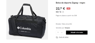 Bolsa de deporte Columbia Zigzag de 50L por 22.99€