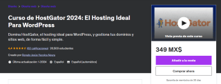 Curso de HostGator 2024: El Hosting Ideal Para WordPress Gratis en Udemy