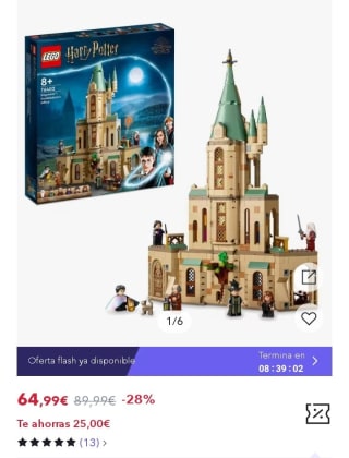 LEGO 76402 Harry Potter Hogwarts: Despacho de Dumbledore por 49,99€.