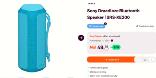 Sony SRS-XE200 - Bluetooth speaker voor €49,95 bij ibood