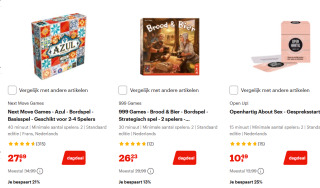 Tot 25% korting op bord/kaart en party spellen bij Bol