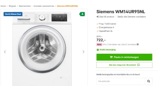 Siemens WM14UR95NL iQ500 wasmachine voor €722 bij Expert