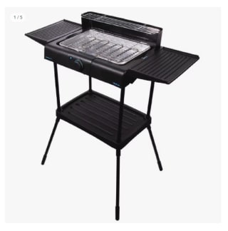 PerfectSteak 4250 Stand. Barbacoa Eléctrica de 2400 W, Parrilla de acero inoxidable, Soportes con Gran Superficie, 3 Niveles de altura y Panel cortavientos, Bandeja desmontable por 20.22€
