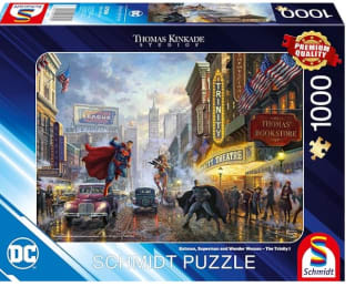 Puzzle de 1000 piezas Schmidt Spiele 57589 Thomas Kinkade, Batman, Superman and Wonder Woman por 8€