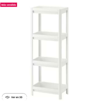 VESKEN Estantería blanco 37x23x101cm por 8,99€