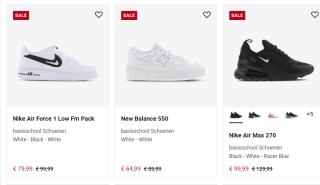 15% korting op je bestelling bij Footlocker voor members