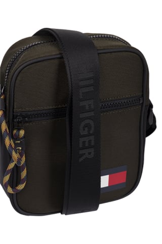 Tommy Hifiger Mini Reporter Camo Green schoudertasje voor €29,99 bij Otrium