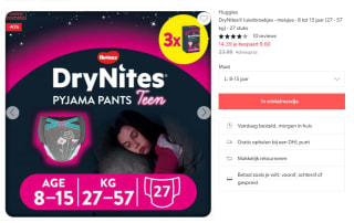 Drynites met 40% korting bij Wehkamp