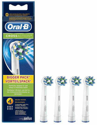 4x Recambios Original para Cepillo de Dientes Electrico Braun Oral-B CrossAction solo 4,99€