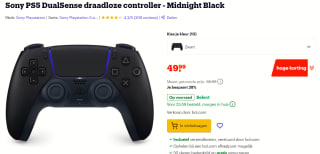 Sony PS5 DualSense draadloze controller - Midnight Black voor €49,99 bij Bol.com