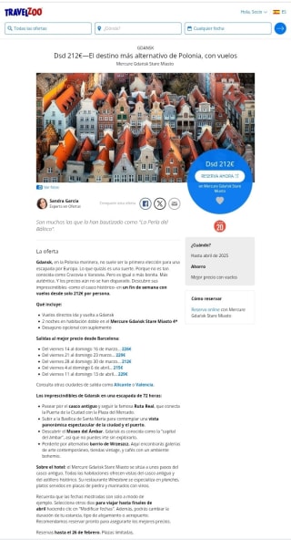 Gdansk(Polonia) 3dias con Vuelos desde 200€.