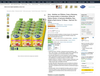 18 Bolsitas Hero con Plátano Fresa y Manzana por solo 12,96€