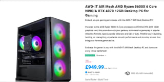 RTX 4070 Gaming PC for £949.99