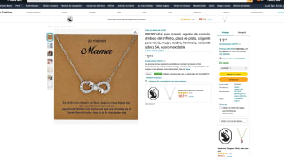 Collar símbolo del infinito circonita cúbica 5A VNOX Acero inoxidable a tan solo 5,99€