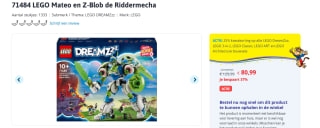 LEGO Mateo en Z-Blob de Riddermecha voor €80,99 bij Toychamp
