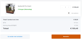 €7,50 korting op je bestelling bij Aquastorexl