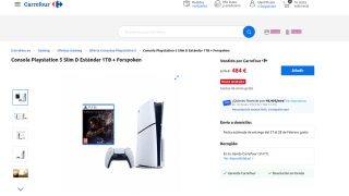 Consola Playstation 5 Slim D Estándar 1TB + Forspoken por 484€