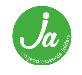 JA-Sticker bestellen (gratis) voor gratis reclame