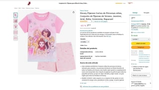 Pijama de princesas DISNEY para Niñas por 7,95€