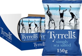 8 Stuks Tyrrells Simply Seasalt 150 gr. voor €11,99 bij Bol